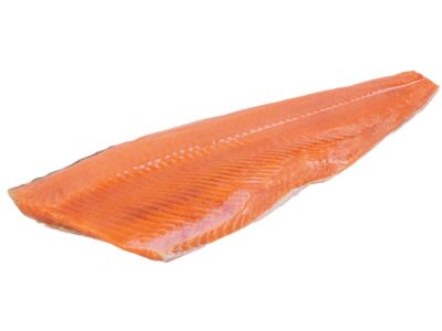 Wild fresh-frozen chum salmon, fillet-layer on the skin